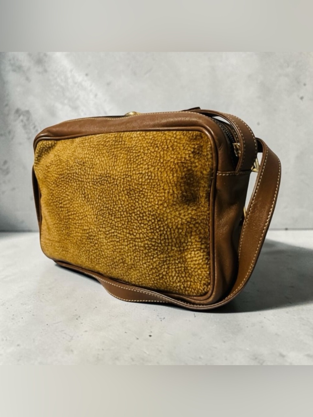 Borbonese Quail Suede Crossbody/Shoulder bag - Picture 8 of 10